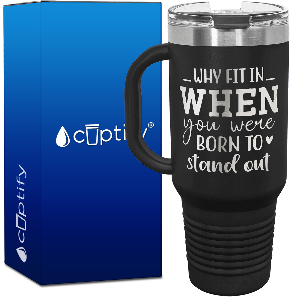 Why Fit in When You Were Born to Stand Out 40oz Gymnastics Travel Mug