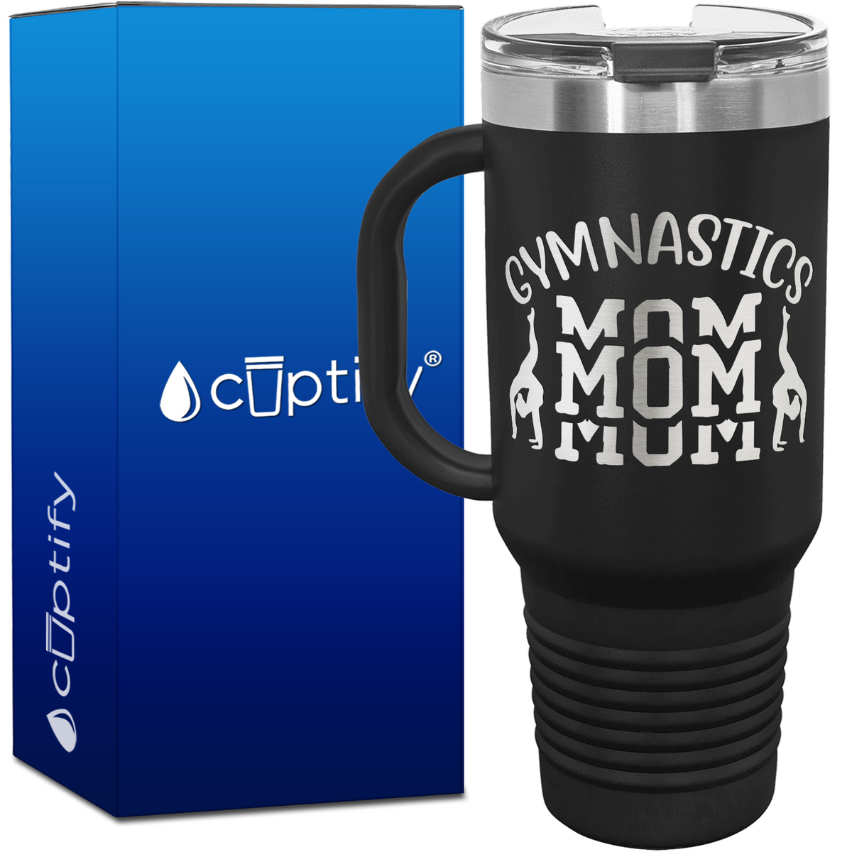 Gymnastics Mom Silhouette 40oz Gymnastics Travel Mug