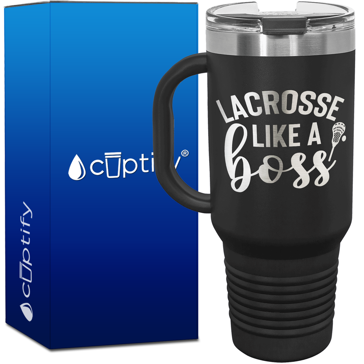 Lacrosse Like a Boss 40oz Lacrosse Travel Mug