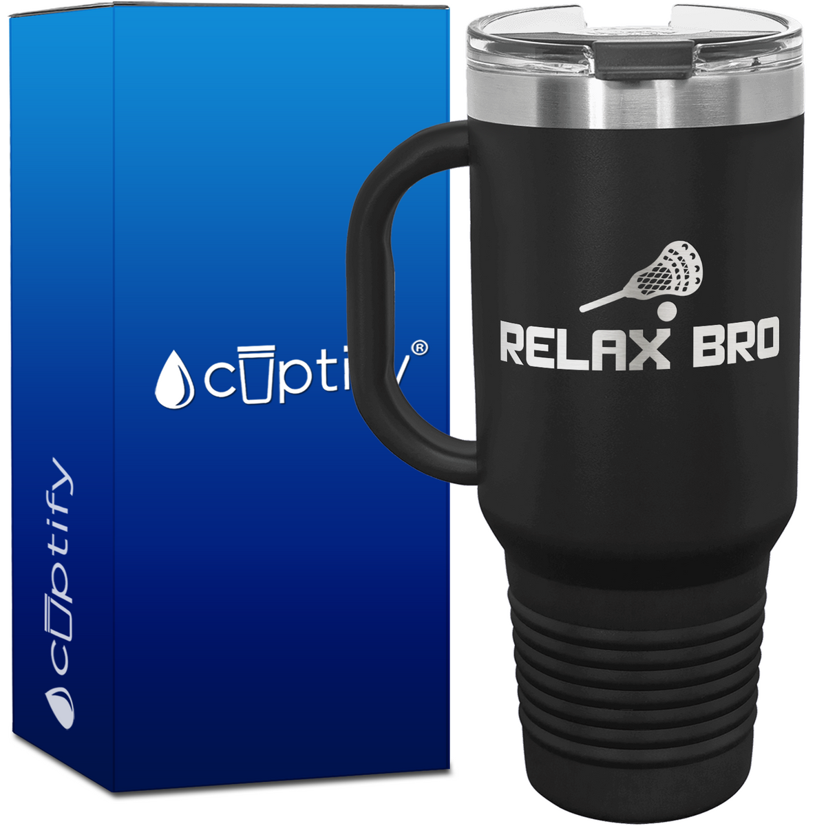 Relax Bro Lacrosse 40oz Lacrosse Travel Mug