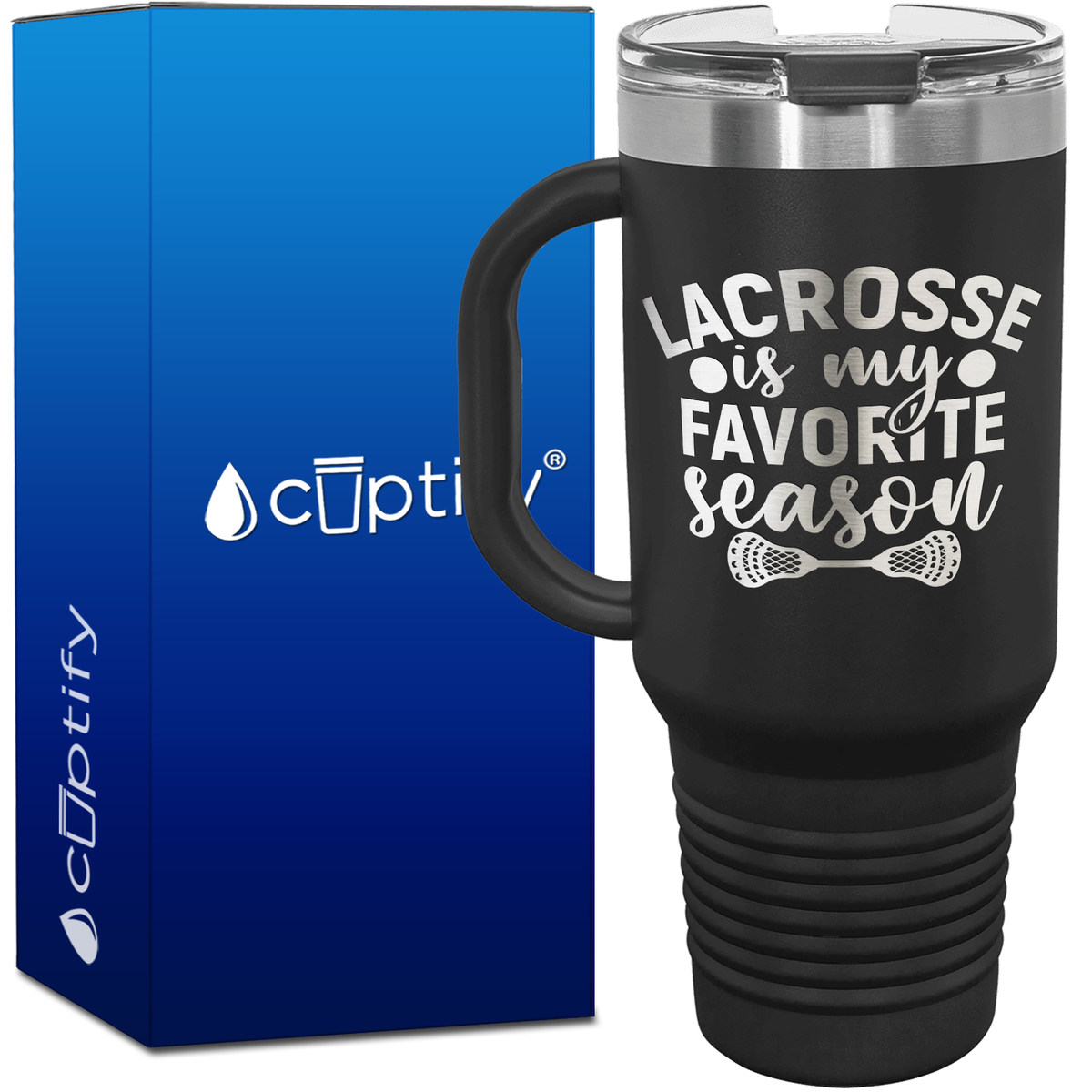 Lacrosse is my Favorite Season 40oz Lacrosse Travel Mug