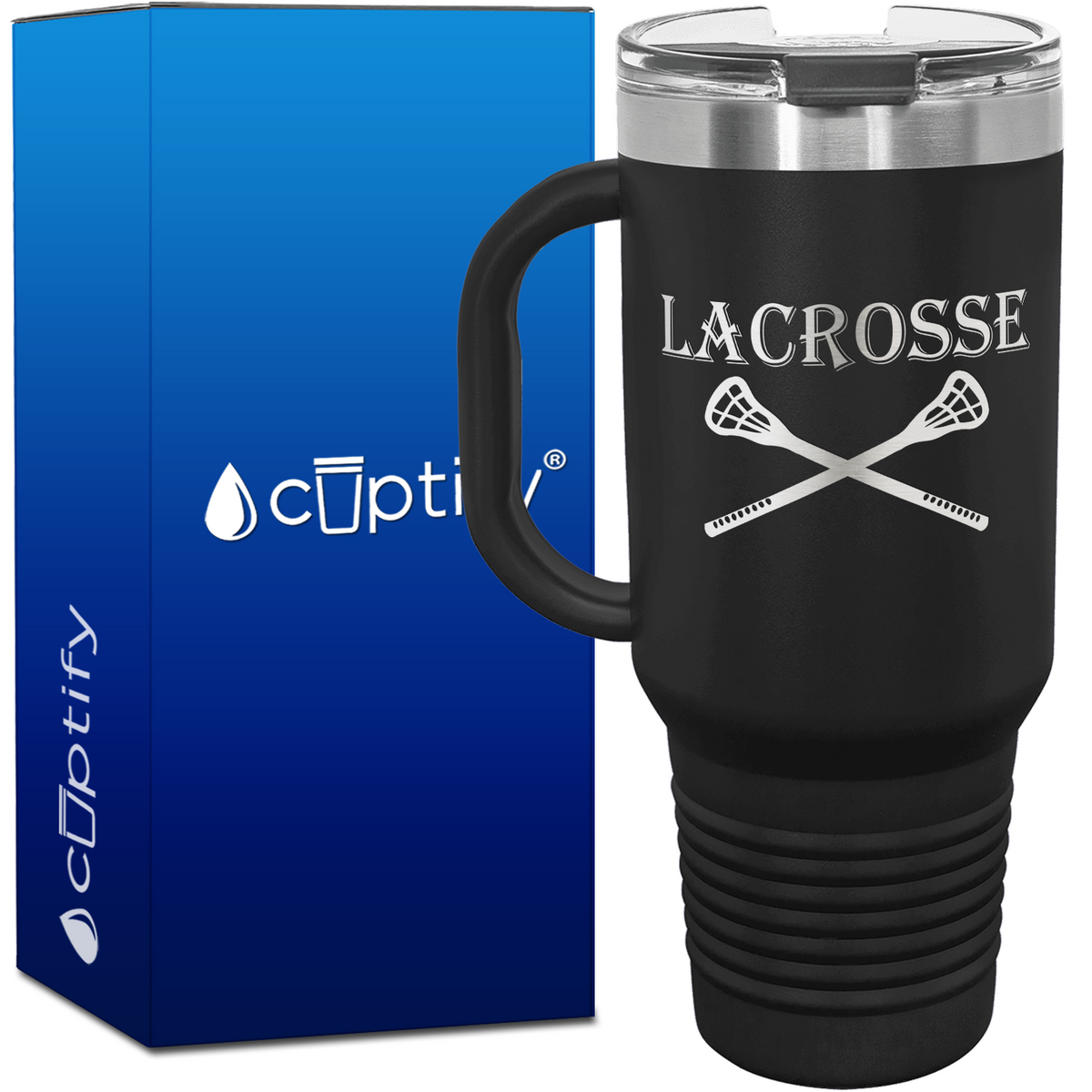 Lacrosse Sticks Crossing 40oz Lacrosse Travel Mug