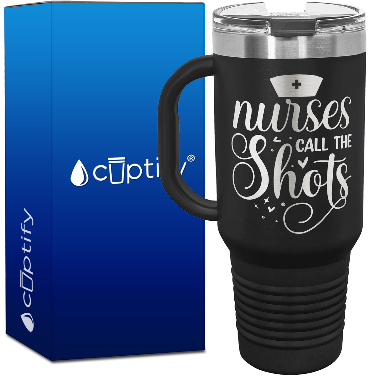 Nurses Call the Shots 40oz Nurse Travel Mug