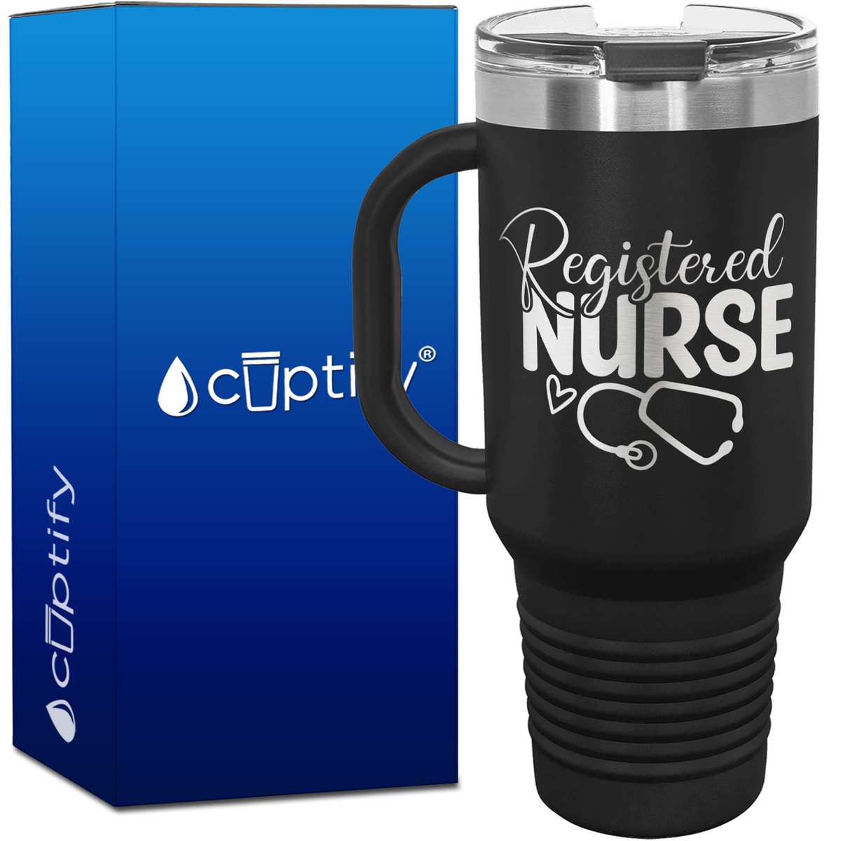 Registered Nurse Stethoscope 40oz Nurse Travel Mug