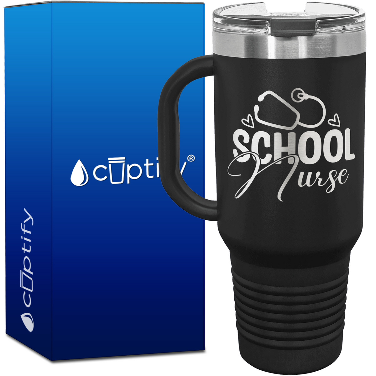 School Nurse Stethoscope 40oz Nurse Travel Mug
