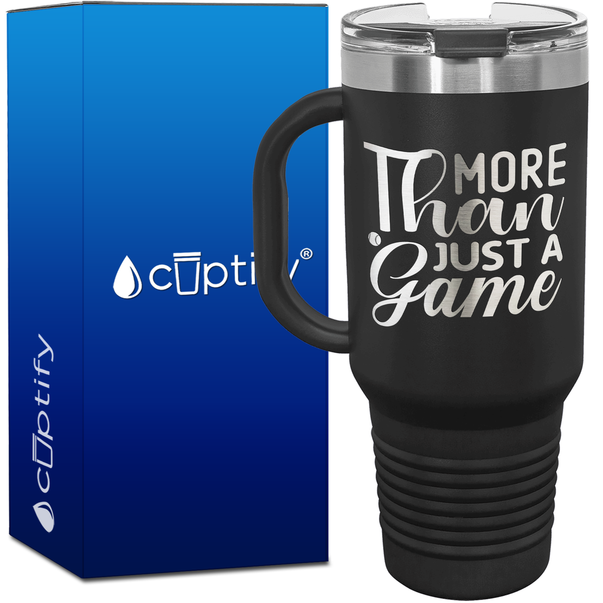 More Than Just a Game Softball 40oz Softball Travel Mug