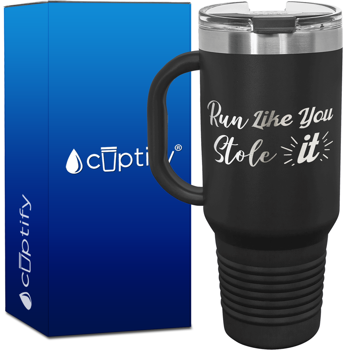 Run Like You Stole It 40oz Softball Travel Mug