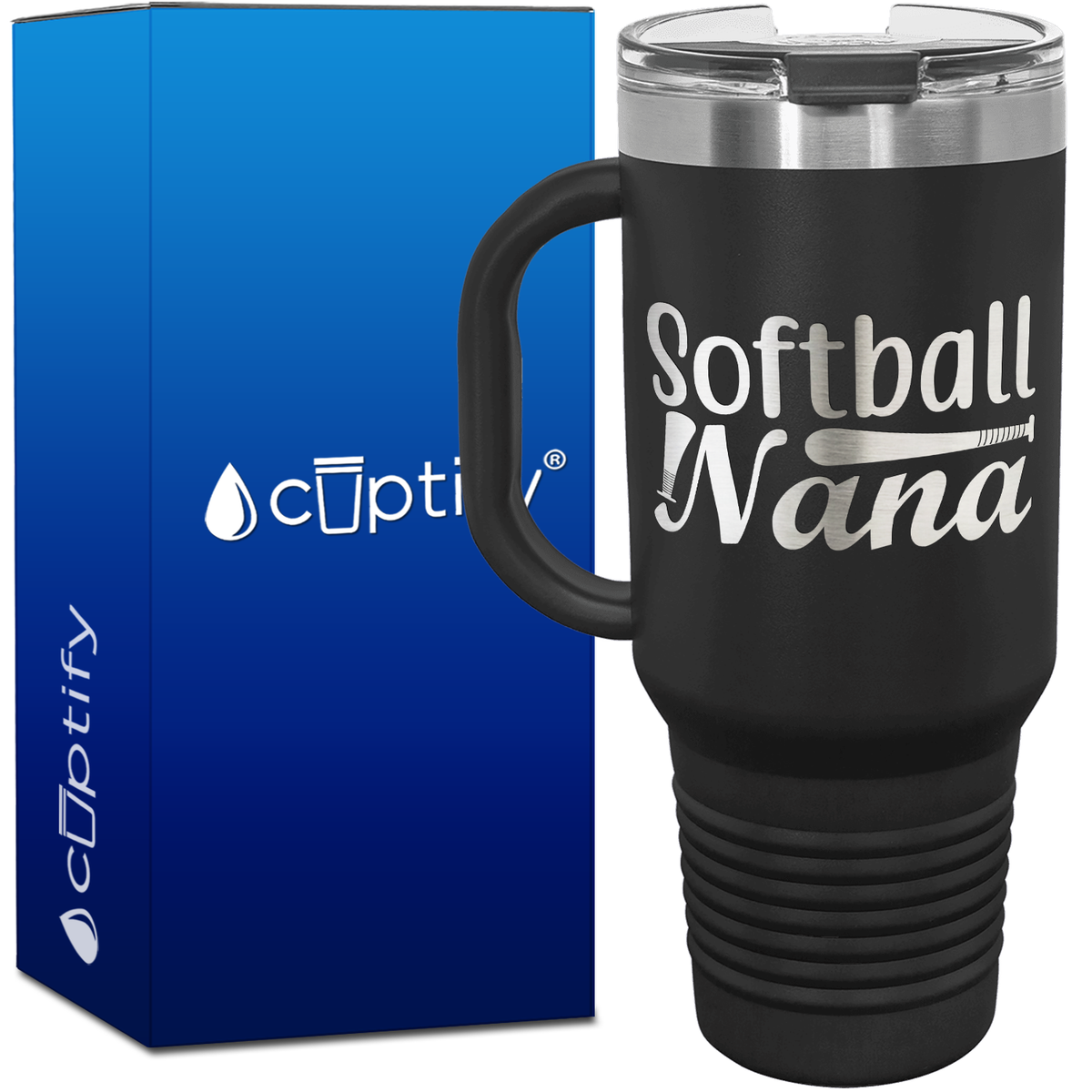 Softball Nana 40oz Softball Travel Mug