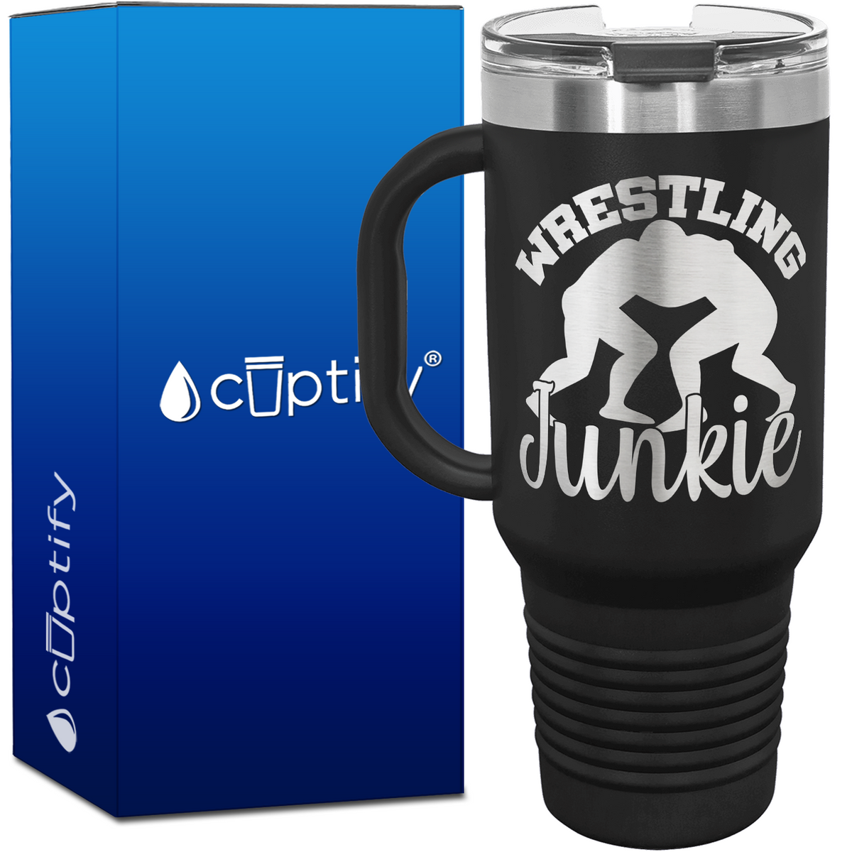 Wrestling Junkie 40oz Travel Mug