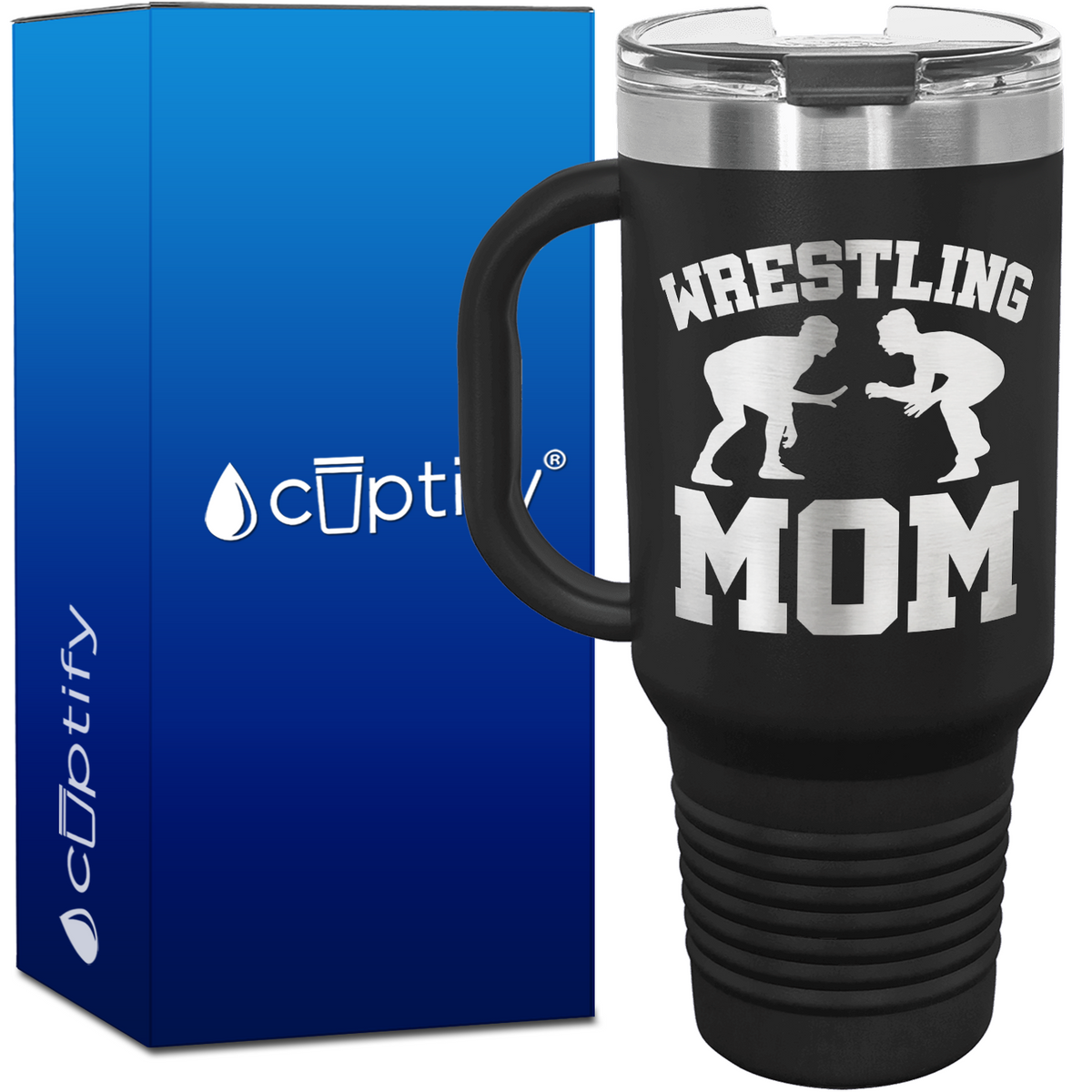 Wrestling Mom 40oz Travel Mug