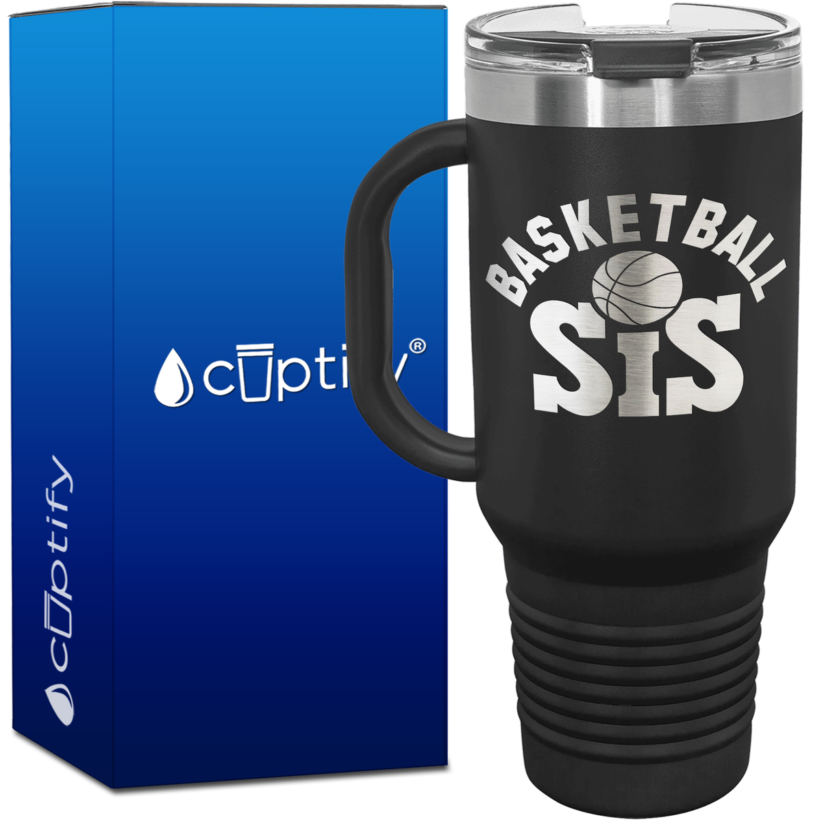 Basketball Sis 40oz Basketball Travel Mug