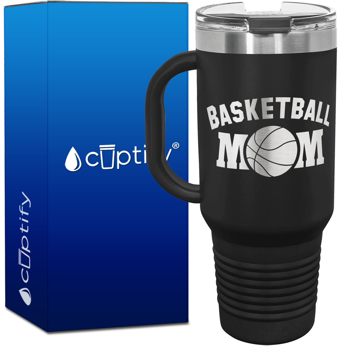 Basketball Mom 40oz Basketball Travel Mug