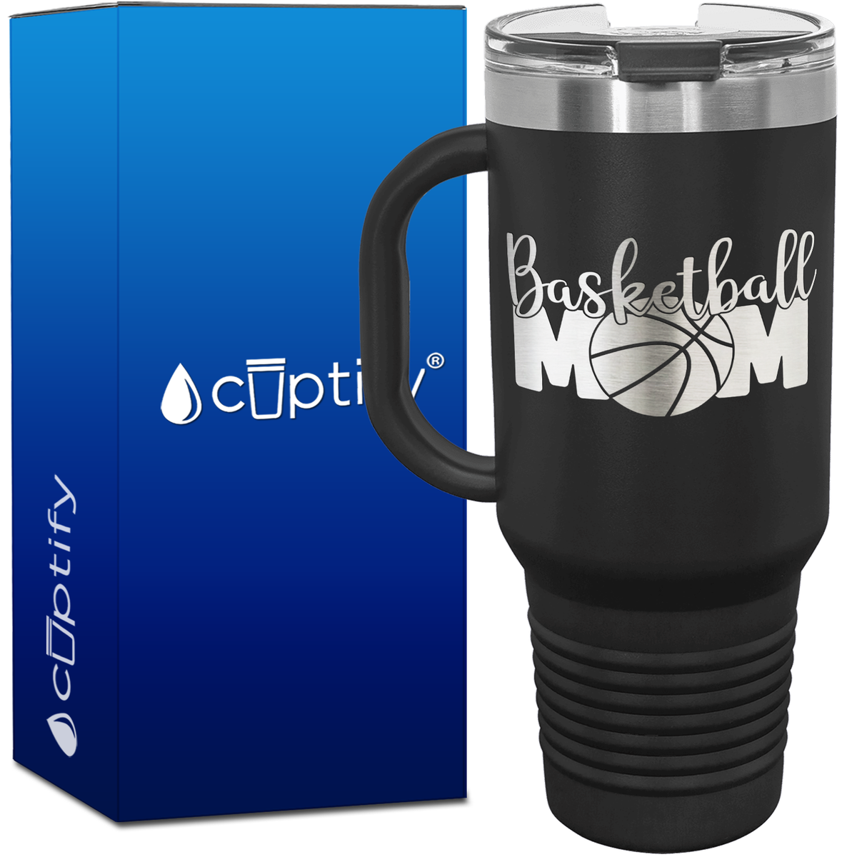 Basketball Mom Ball 40oz Basketball Travel Mug
