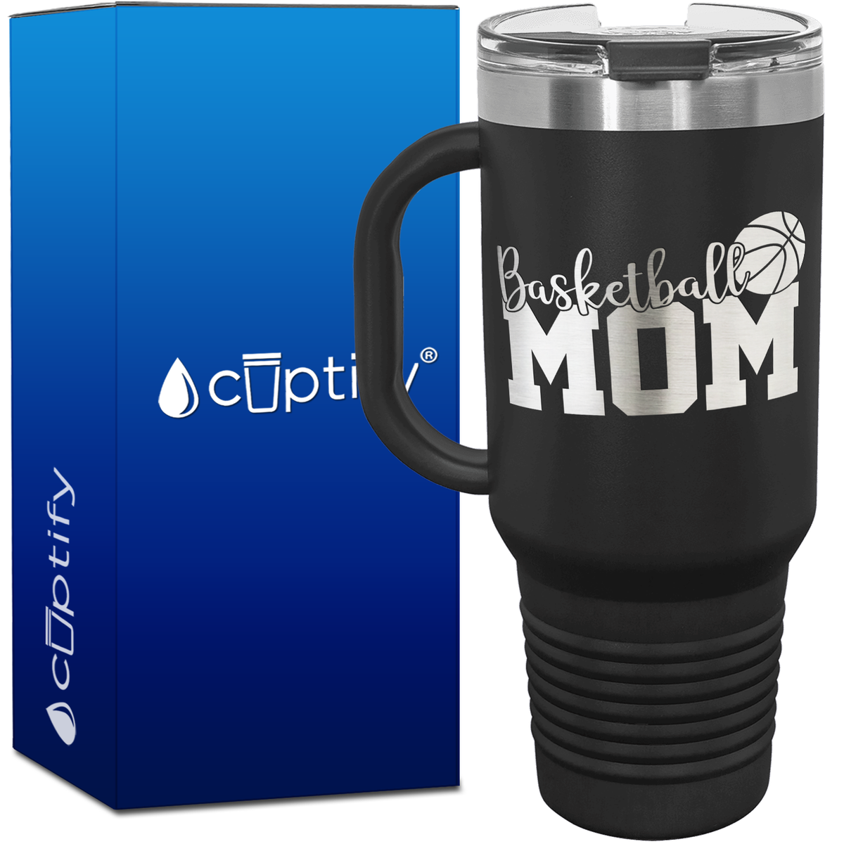 Basketball Mom 40oz Basketball Travel Mug