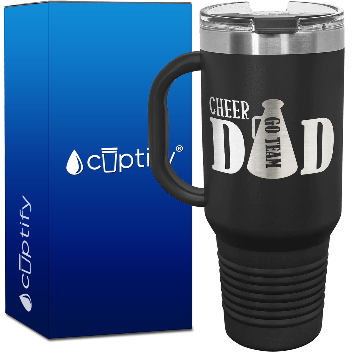 Cheer Dad Go Team 40oz Cheer Travel Mug