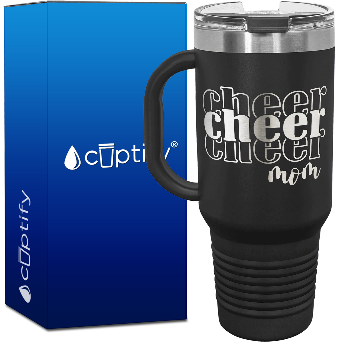 Cheer Cheer Cheer Mom 40oz Cheer Travel Mug