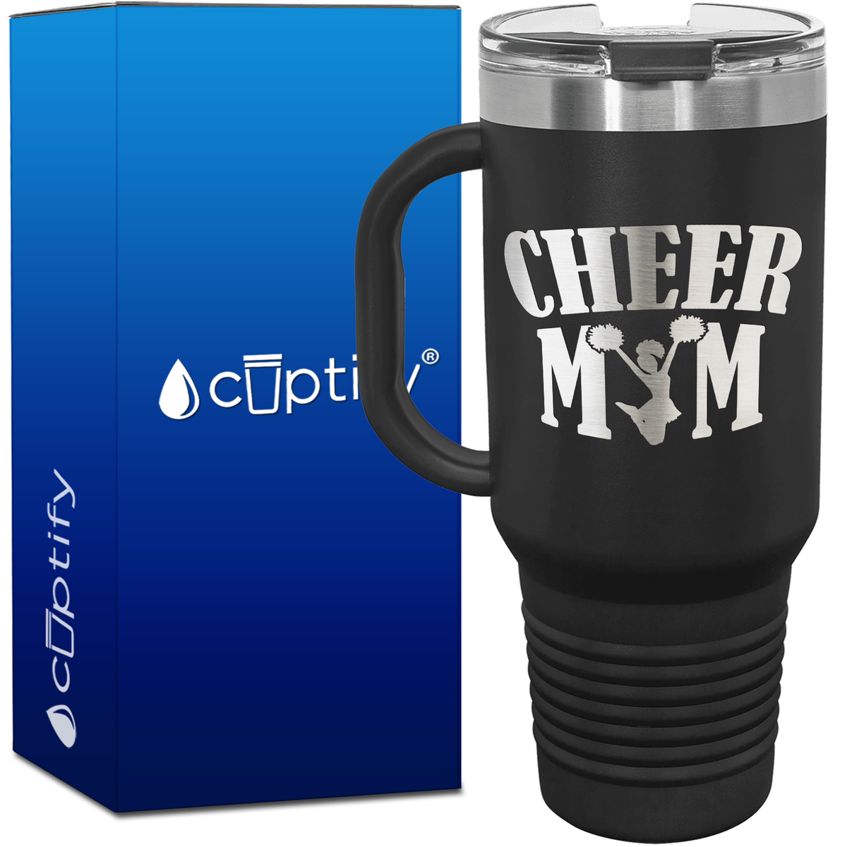 Cheer Mom 40oz Cheer Travel Mug