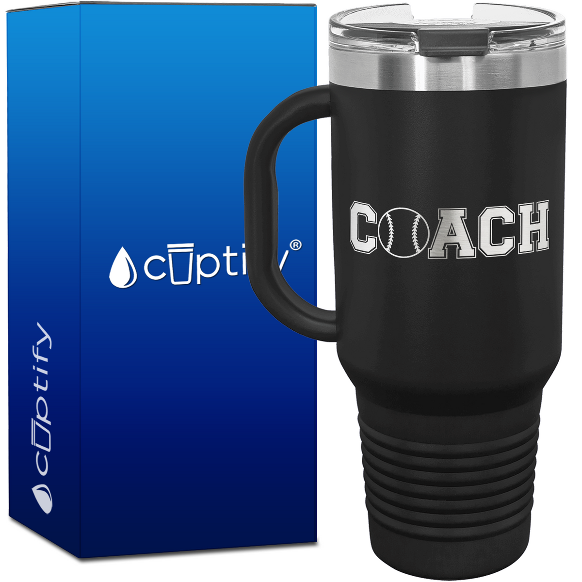 Coach Baseball 40oz Coach Travel Mug