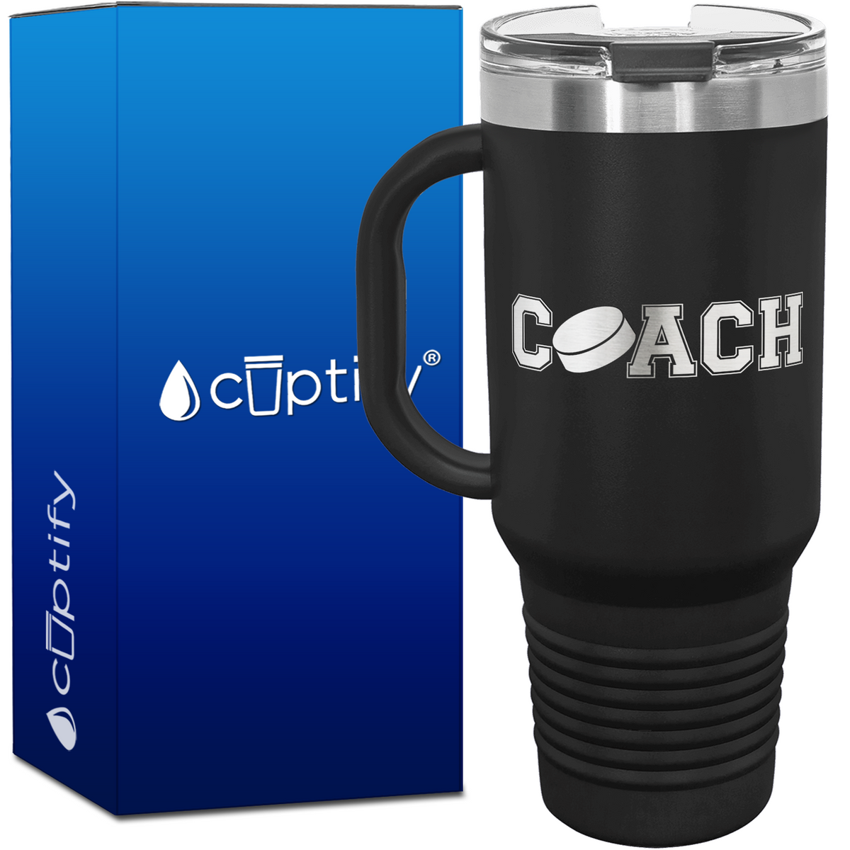 Coach Hockey 40oz Coach Travel Mug