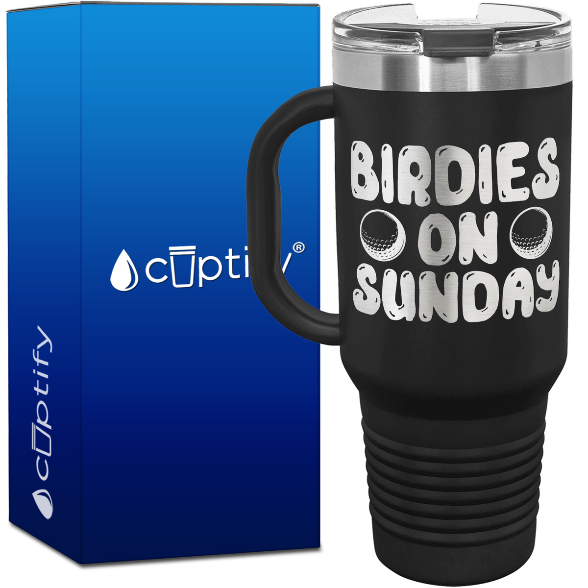 Birdies on Sunday 40oz Golf Travel Mug