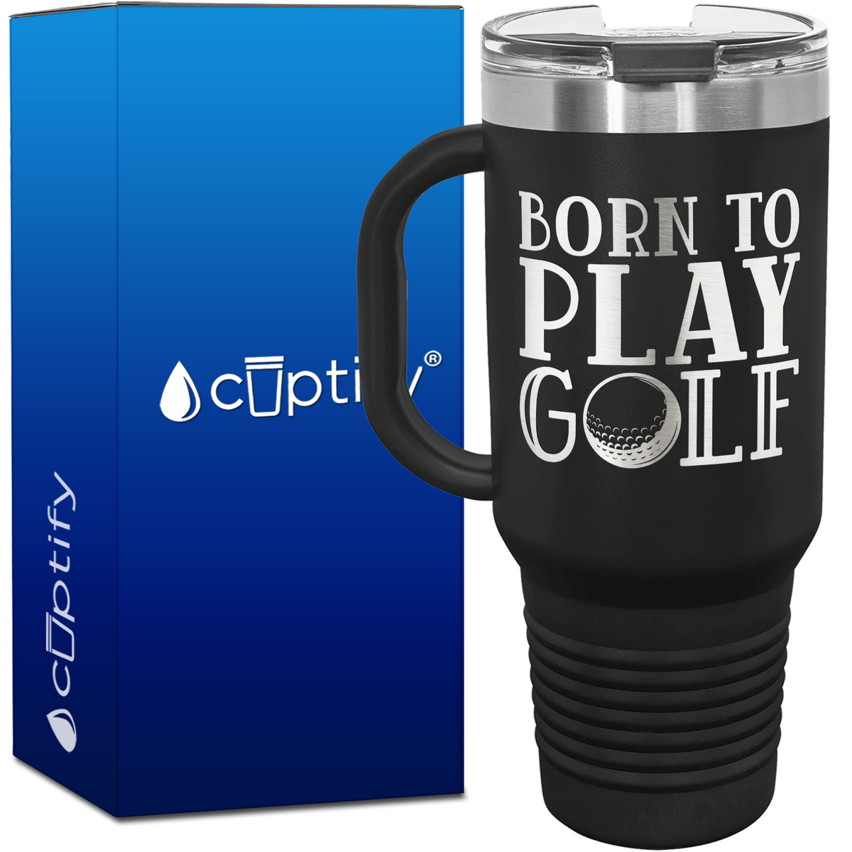 Born to Play Golf 40oz Golf Travel Mug