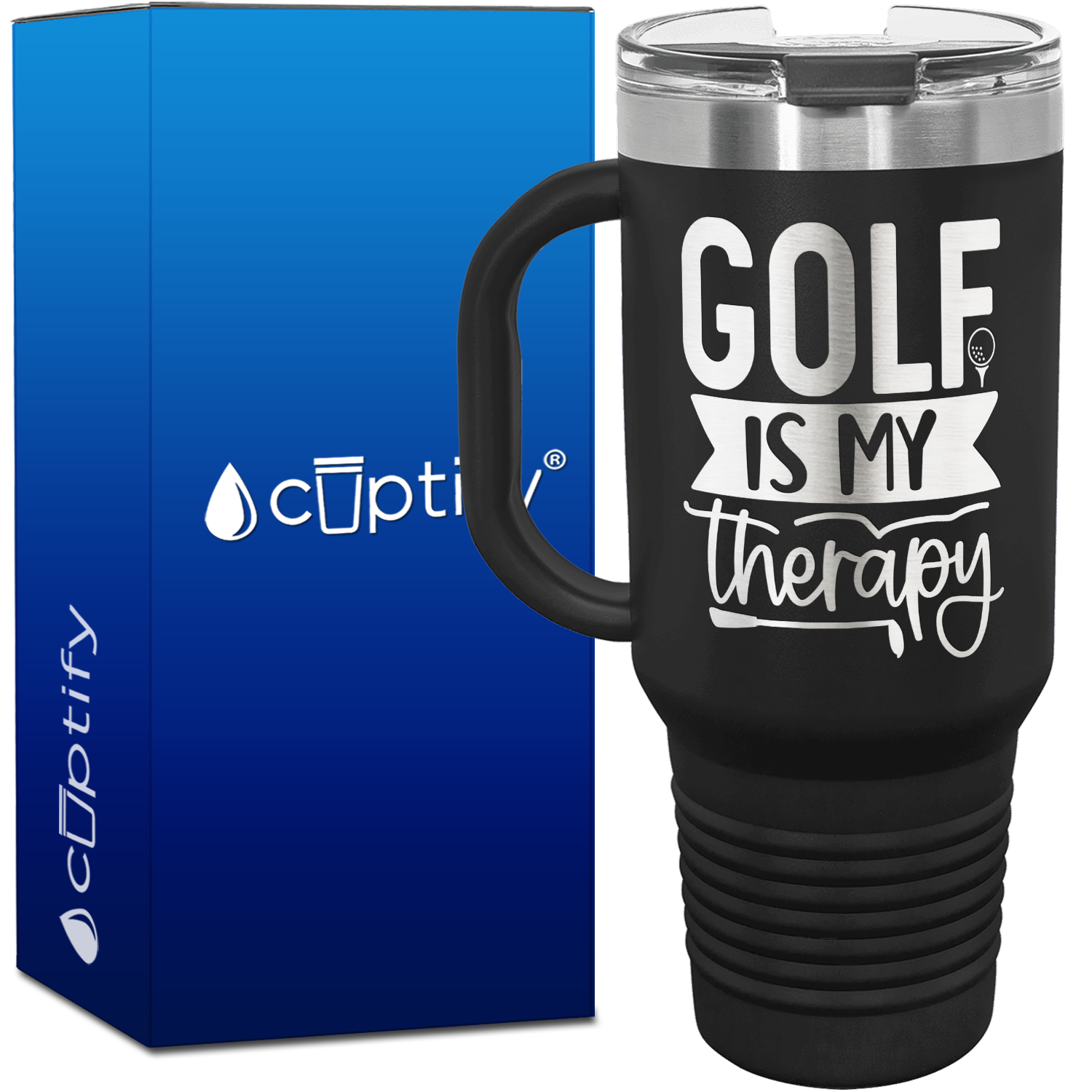 Golf is My Therapy 40oz Golf Travel Mug
