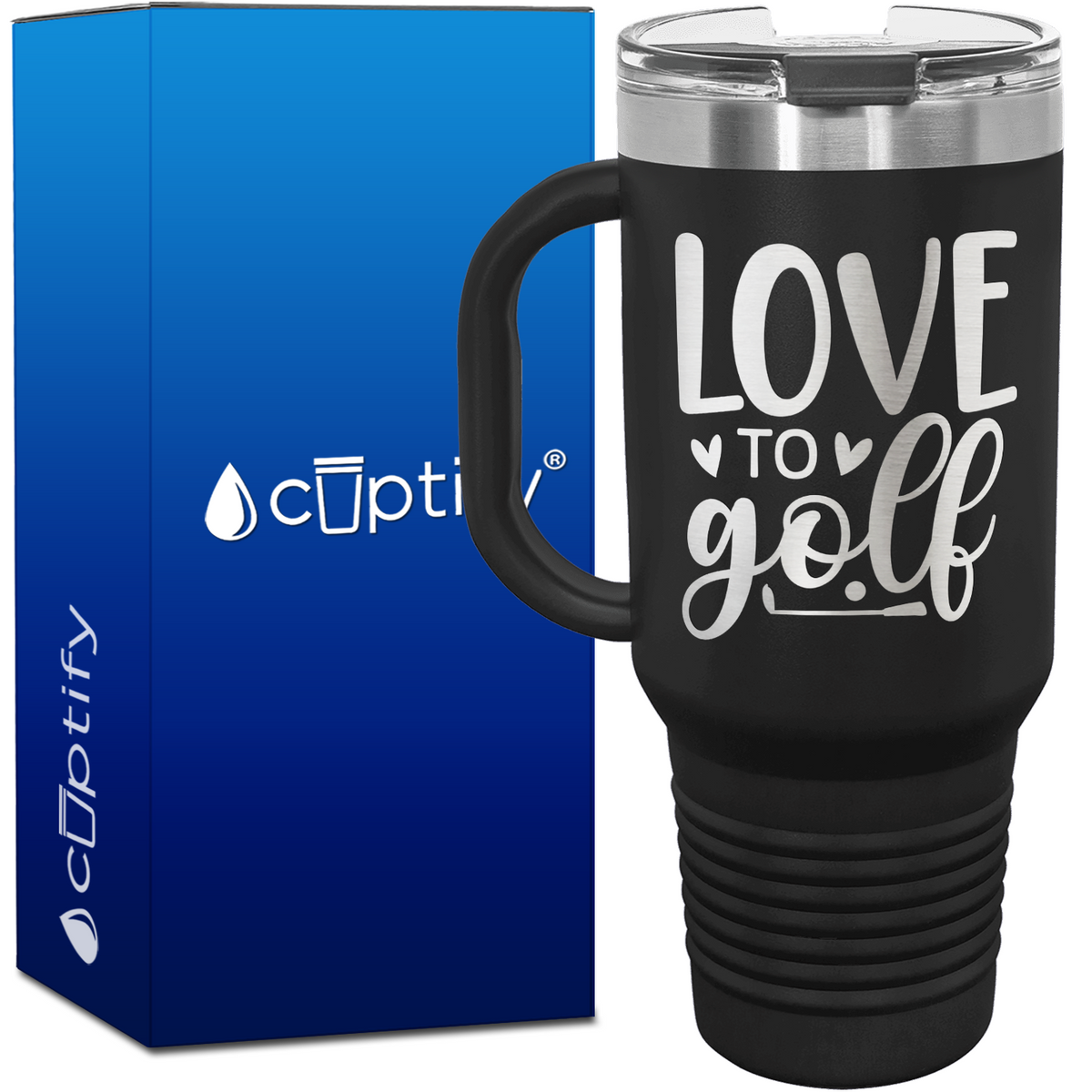 Love to Golf 40oz Golf Travel Mug