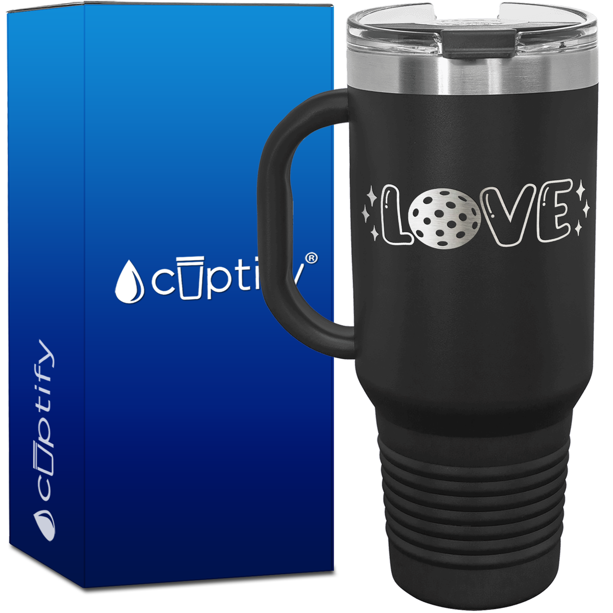 Love Pickleball 40oz Pickleball Travel Mug