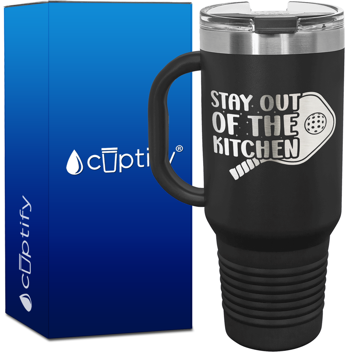 Stay Out of the Kitchen Pickleball 40oz Pickleball Travel Mug