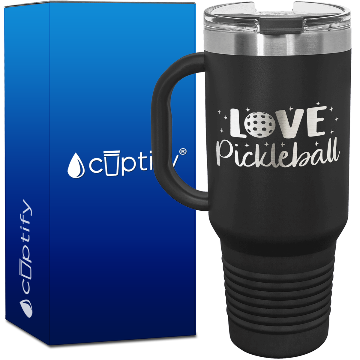Pickleball Love 40oz Pickleball Travel Mug
