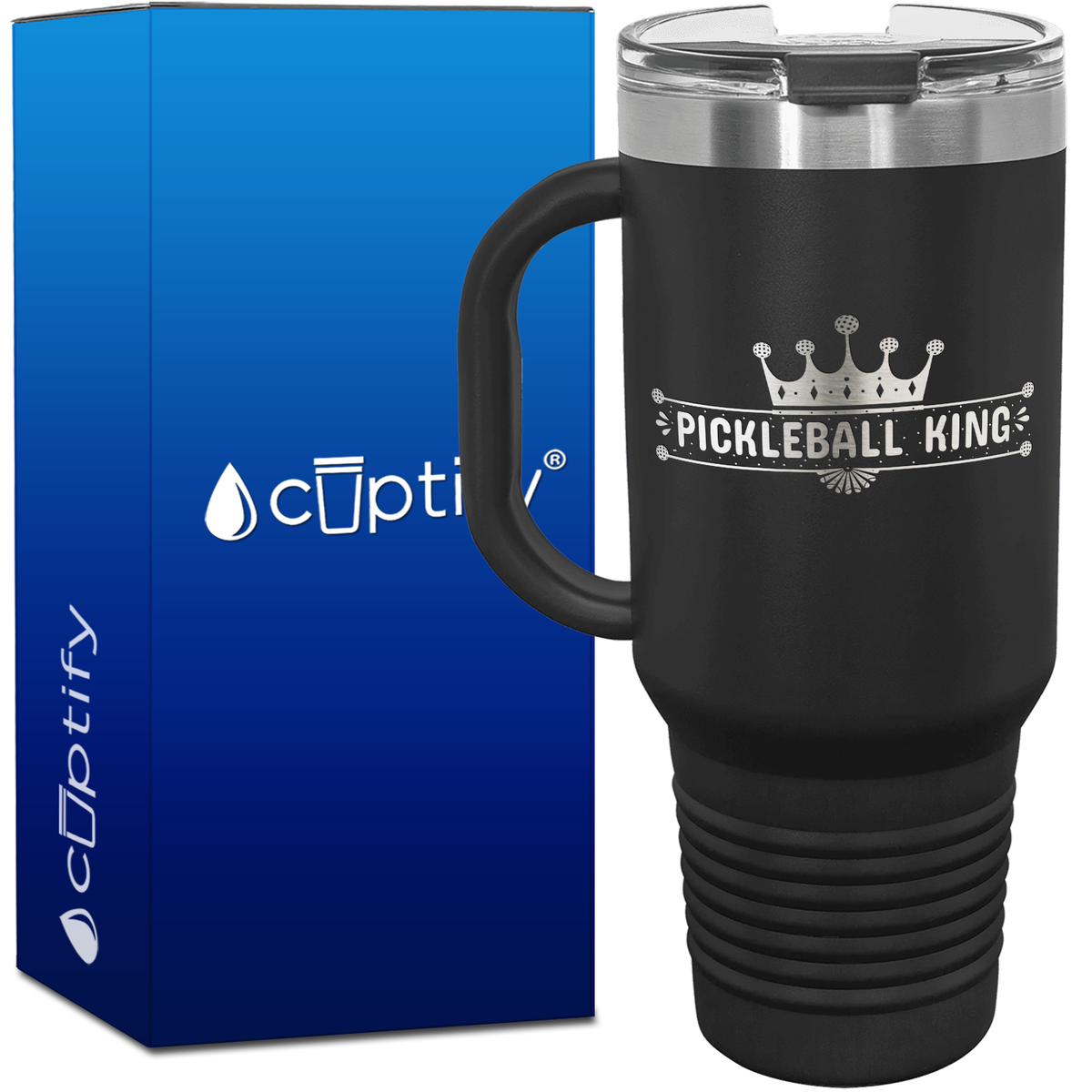 Pickleball King 40oz Pickleball Travel Mug