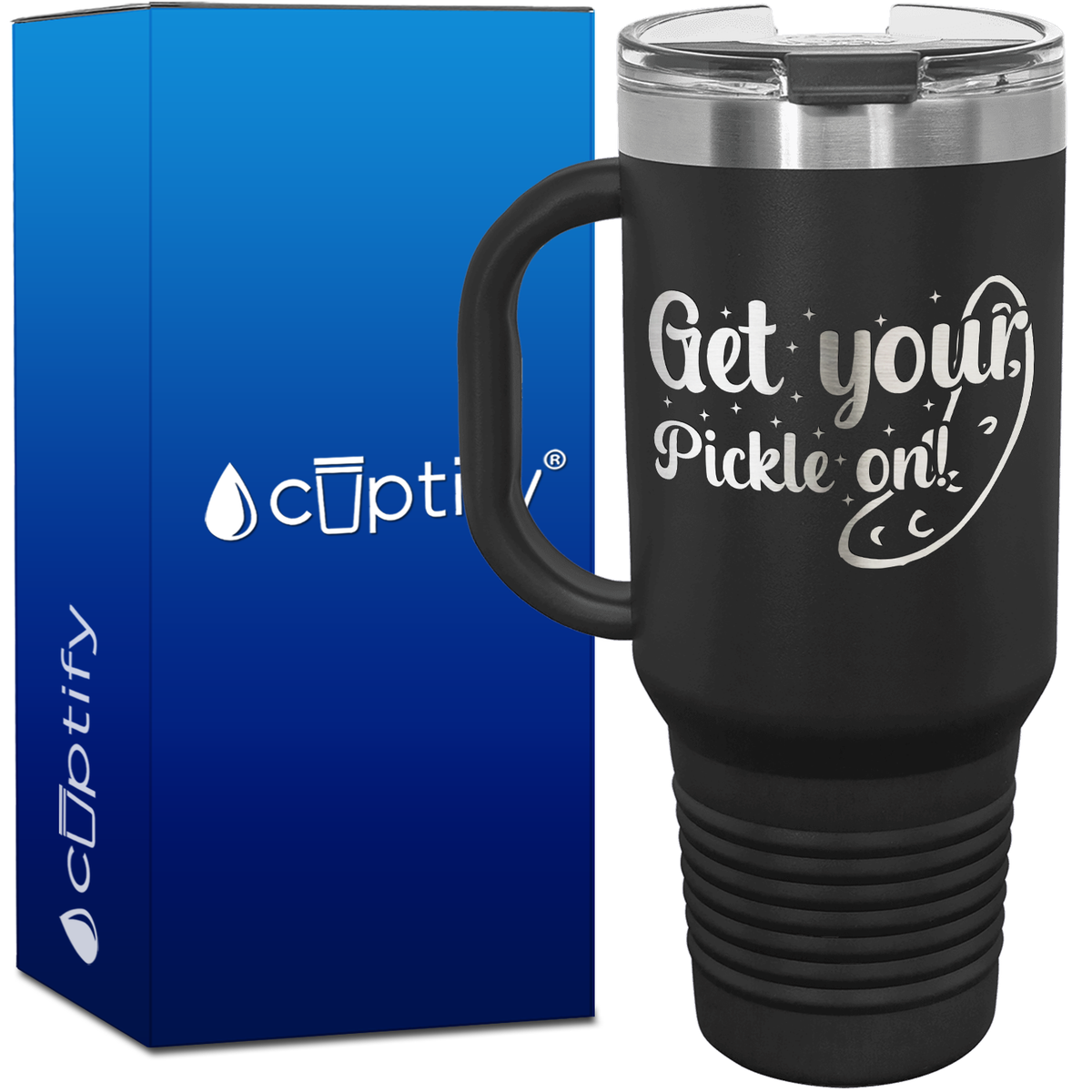 Get Your Pickle On 40oz Pickleball Travel Mug