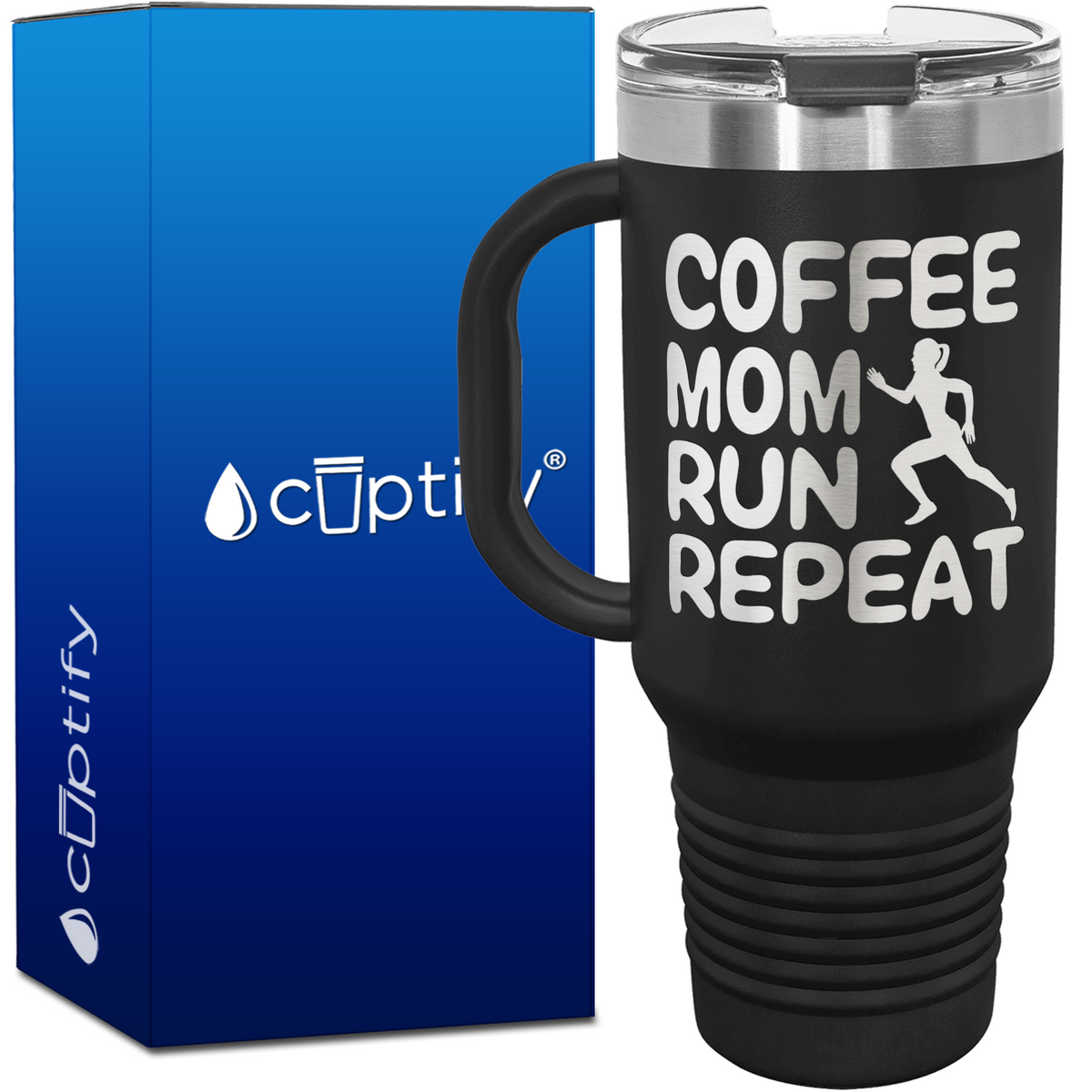 Coffee Mom Run Repeat 40oz Running Travel Mug