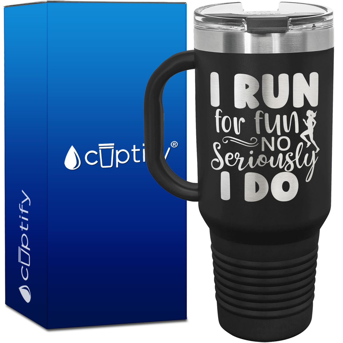I Run for Fun No Seriously I Do 40oz Running Travel Mug