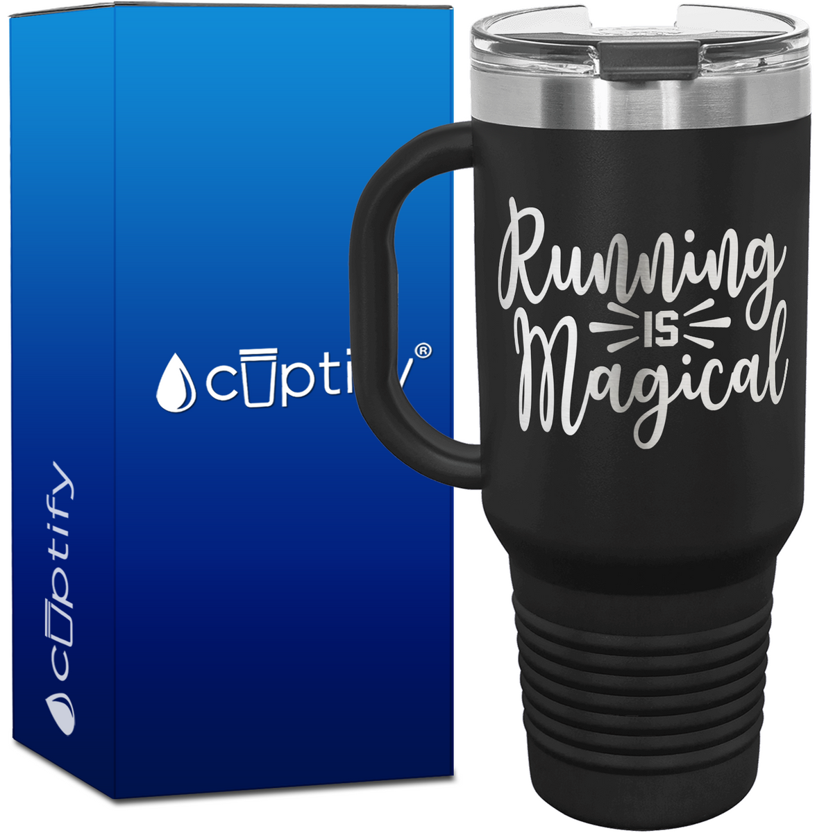 Running is Magical 40oz Running Travel Mug