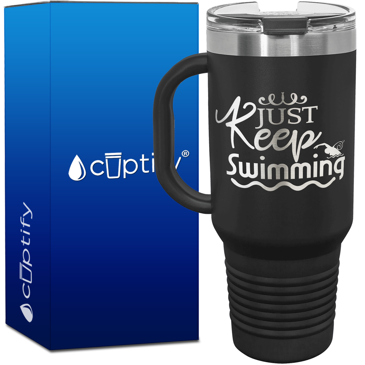 Just Keep Swimming 40oz Swimming Travel Mug