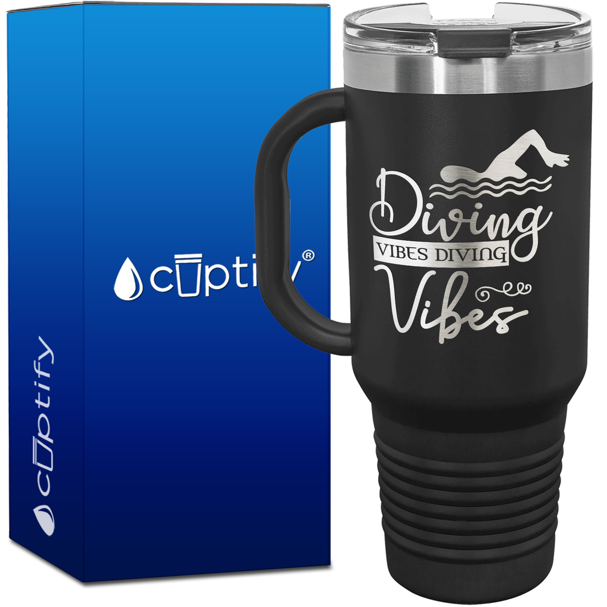 Diving Vibes Diving Vibes 40oz Swimming Travel Mug