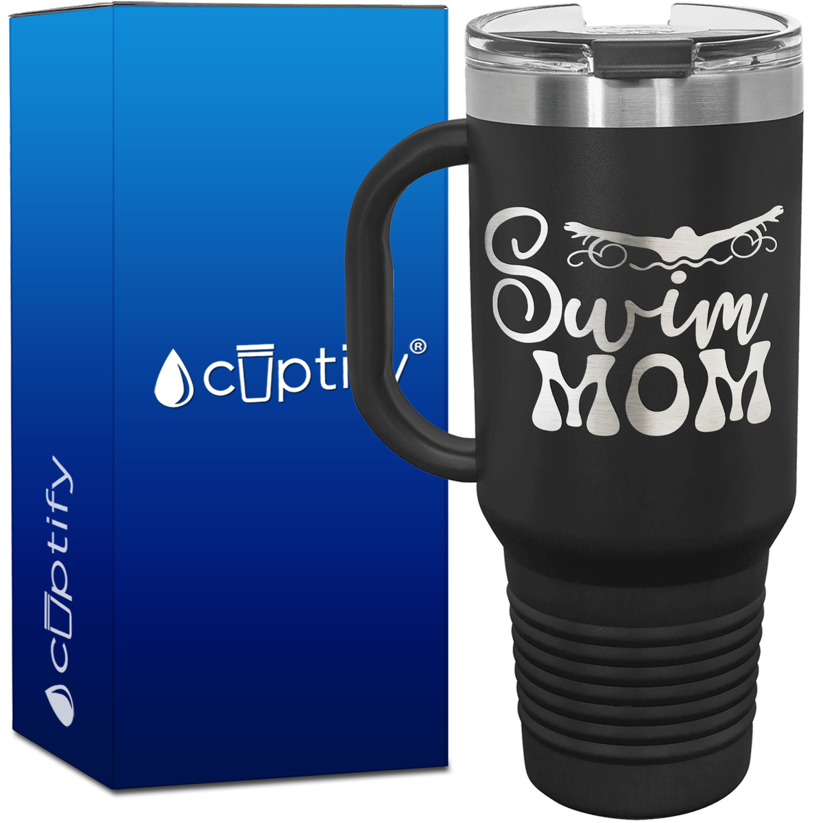 Swim Mom 40oz Swimming Travel Mug