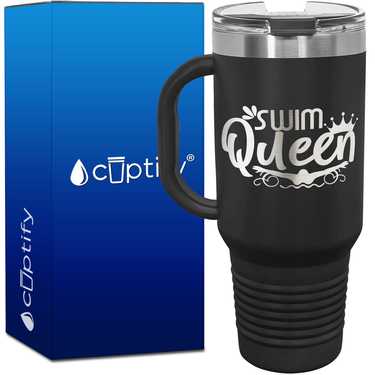 Swim Queen 40oz Swimming Travel Mug
