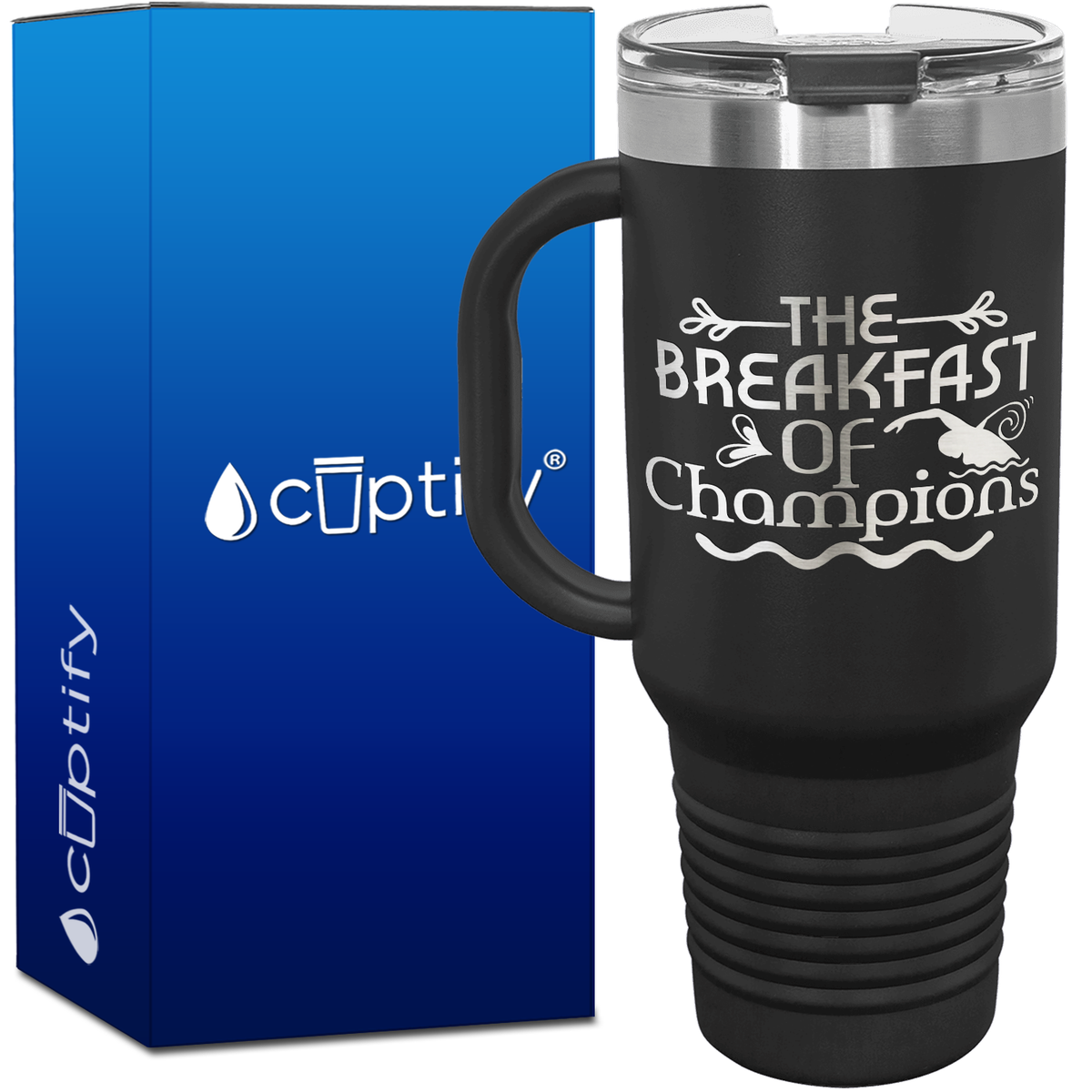 The Breakfast of Champions 40oz Swimming Travel Mug