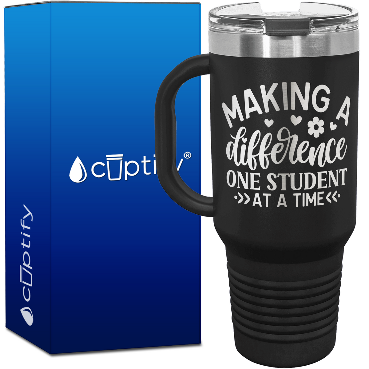Making a Difference One Student at a Time 40oz Teacher Travel Mug