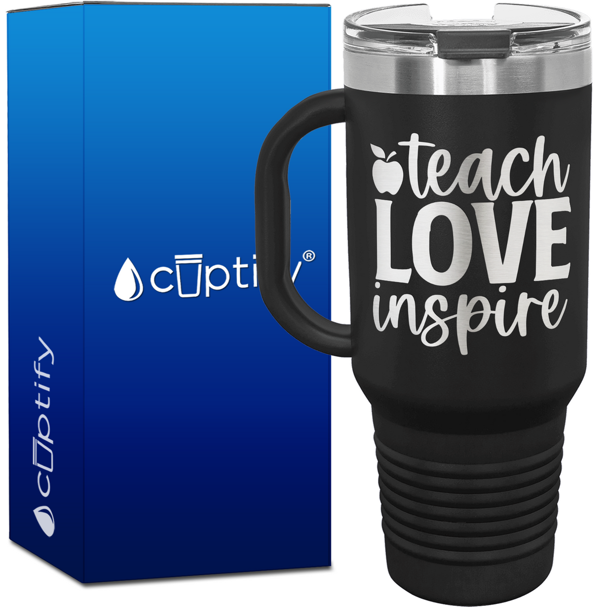 Teach Love Inspire 40oz Teacher Travel Mug