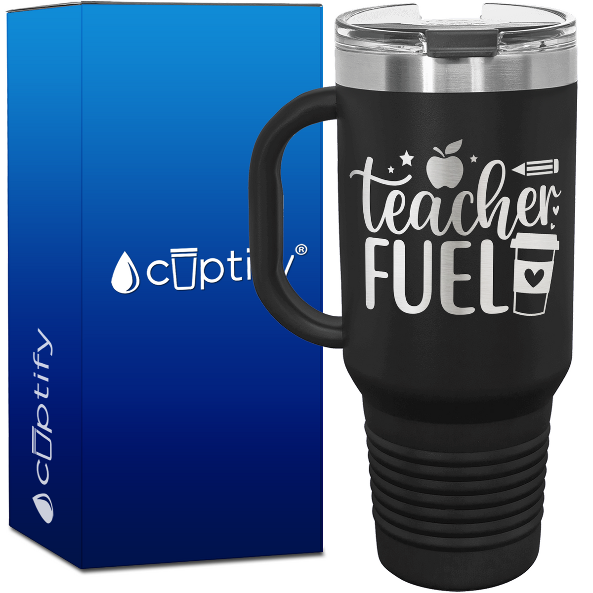 Teacher Fuel 40oz Teacher Travel Mug