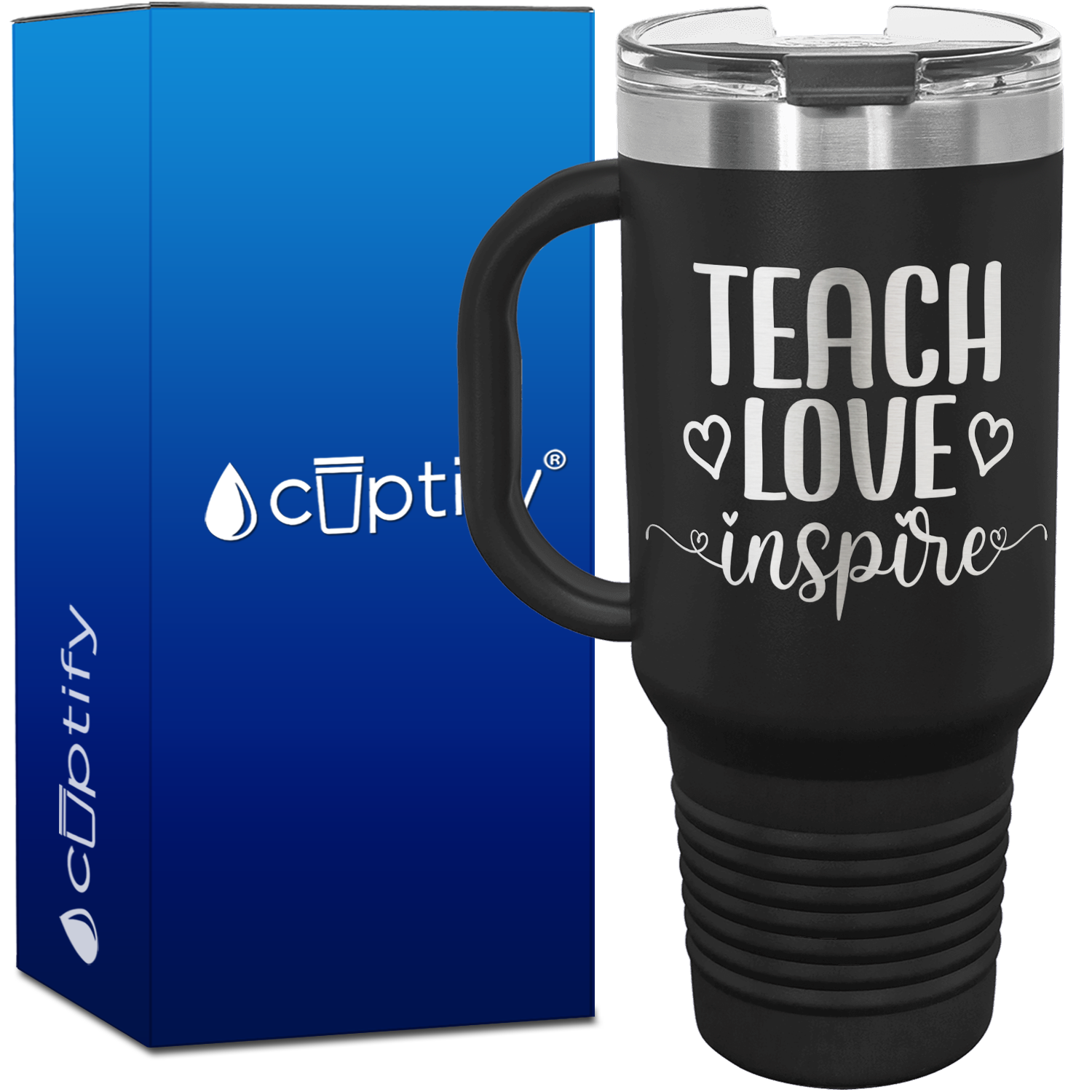 Teach Love Inspire 40oz Teacher Travel Mug
