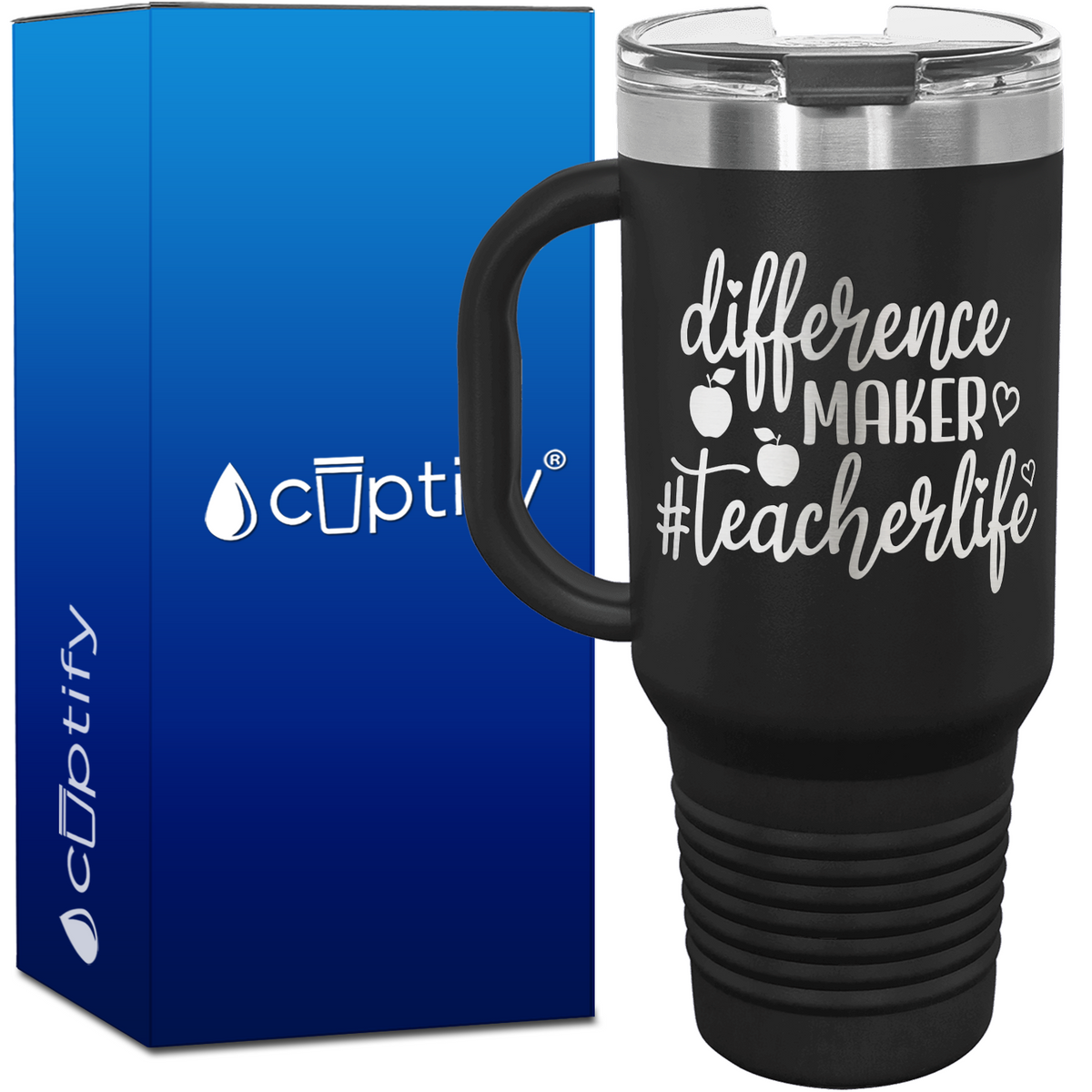 Difference Maker #Teacherlife 40oz Teacher Travel Mug