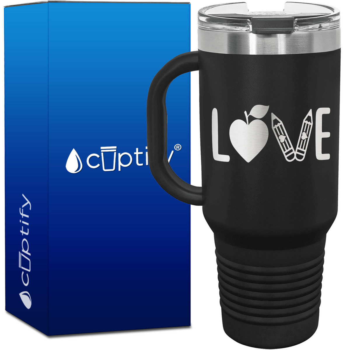Love Teacher 40oz Teacher Travel Mug