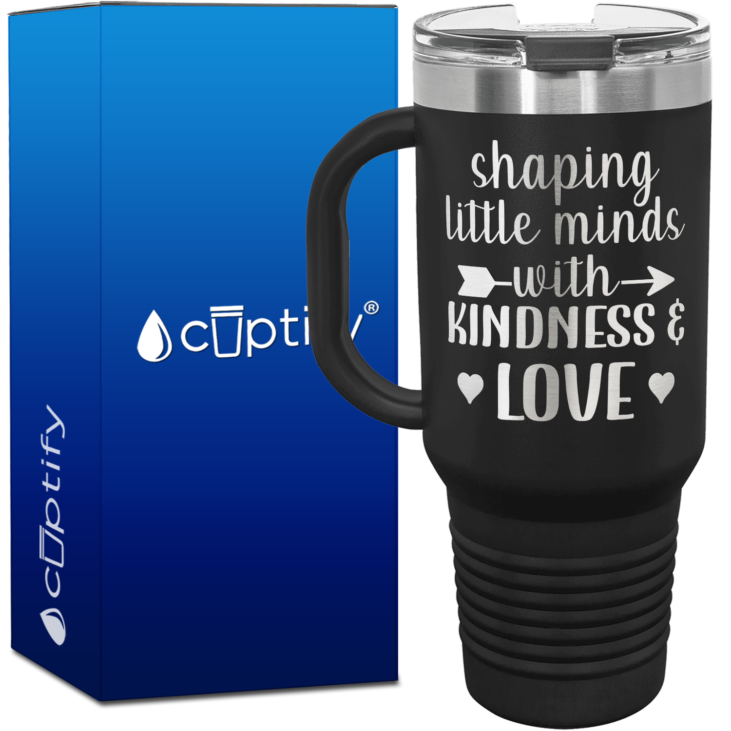 Shaping Little Minds with Kindness and Love 40oz Teacher Travel Mug