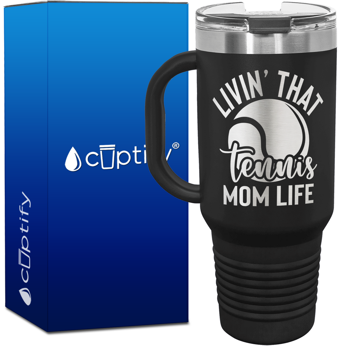 Livin' that Tennis Mom Life 40oz Tennis Travel Mug