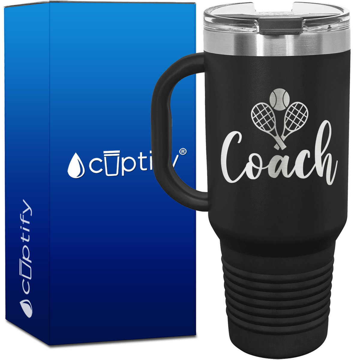 Tennis Coach 40oz Tennis Travel Mug