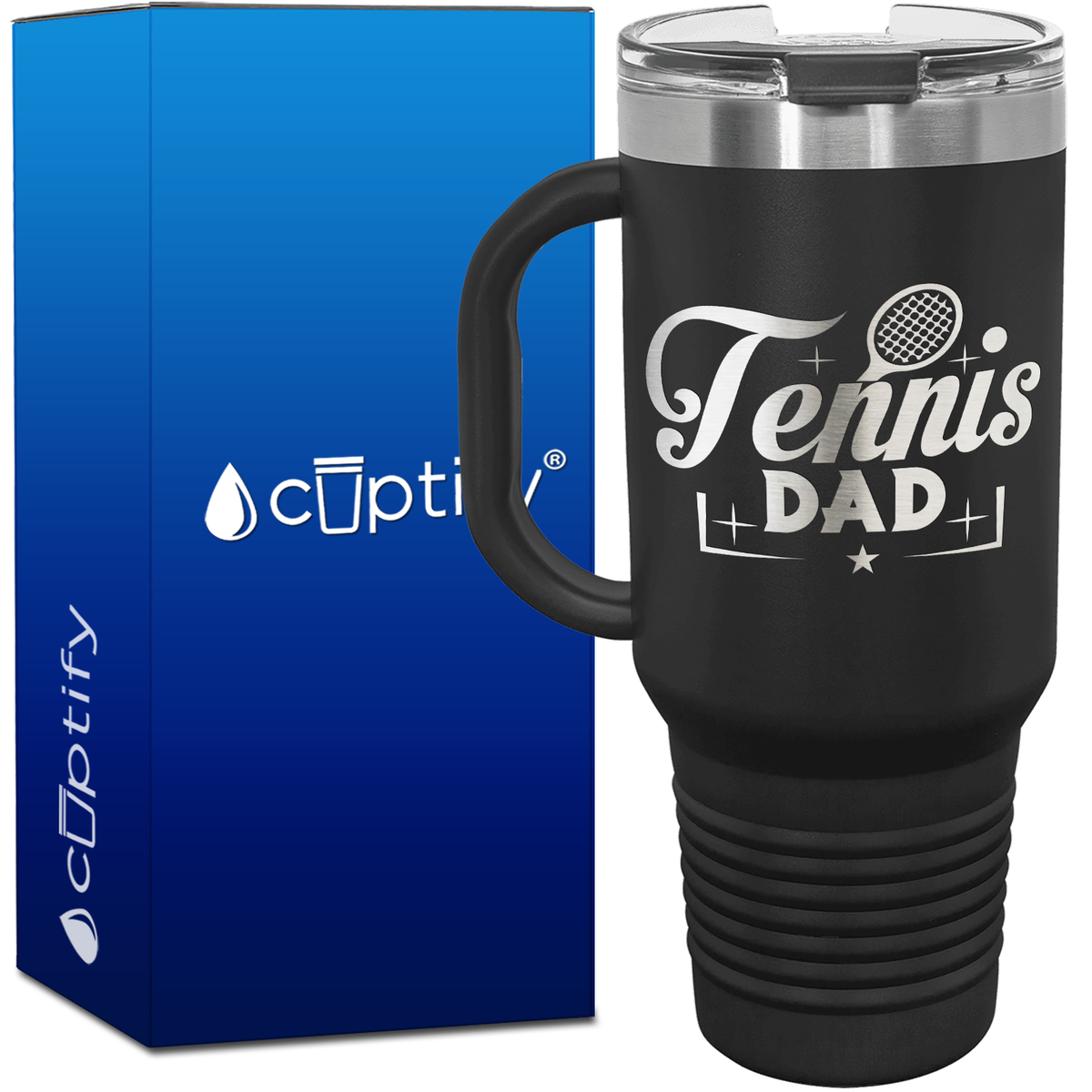 Tennis Dad 40oz Tennis Travel Mug